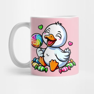 Endearing Duck with Candies Mug